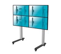 Support sur pieds mur d'images pour 4 écrans TV 45''-55'' - Hauteur 175cm - A roulettes