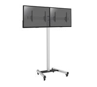 Support sur roulettes pour 2 écrans TV 50'' - 55'' - Hauteur 240cm - Inclinable