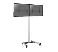 Support sur roulettes pour 2 écrans TV 50'' - 55'' - Hauteur 240cm - Inclinable