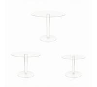 Support Surélevé pour Desserts Robuste, 15x20cm Style C | Aspect Cristallin, Support D'exposition Gâteaux avec Base Ronde, Élégant, Présentoir à Pâtisseries sur Pied Central