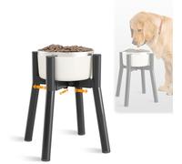SHAINFUN Support de gamelle pour chiens de grande et très grande taille, support de gamelle surélevée 2 en 1 réglable pour gamelles de 17,8 à 27,9 cm de large, support de gamelle surélevée de 35,6 cm
