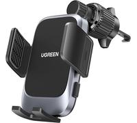 Support T¿¿l¿¿phone Voiture Grille A¿¿ration Accroche Smartphone Auto Ventilation Porte Potable Automobile Pince Compatible avec iPhone 16 Plus Pro Max 15 Galaxy S24 Ultra (Crochet R¿¿glable)