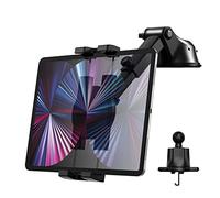 Support Tablette Avant Voiture, Oilacn Universel Support Tablette Tableau de Bord/Pare-Brise/Grille Aeration avec Ventouse et Bras Télescopique pour iPad Pro Air Mini, Galaxy, iPhone (4-12,9")