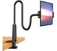 Support tablette avec col de cygne de, noir, support universelle, porte tablette, pour ipad iphone series/nintendo switch/tablettes samsung/mediapad/kindle et plus