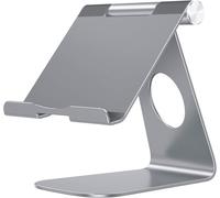 Support Tablette,Dock Réglable pour iPad Pro 2022,iPad Pro 11,12.9,iPad Air 3 4 5,iPad Mini 4 5 6,Samsung Tab,Switch,Tablettes jusqu'à 12.9 Pouces,Support iPad Aluminium,Gris