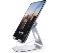 Support Tablette, Support Tablette Réglable - Support Bureau Pour 2022 Ipad Pro 9.7, 10.5, 12.9, Ipad Air 2 3 4, Ipad Mini 2 3 4, Iphone, Switch, Samsung Tab, D'Autres Smartphones - Argenté