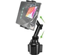 Support Tablette Voiture Porte Gobelet Pour 4-13 Pouces Ipad Téléphone, Universel Fixation Tasse Auto Avec Bras Télescopique Pour Ipad Pro 12.9 Air Mini, Samsung Tab, Kindle Fire Hd, Iphone