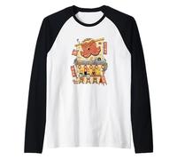 Support Takoyaki amusant dirigé par des chats, délicieuse nourriture de rue, collation Manche Raglan