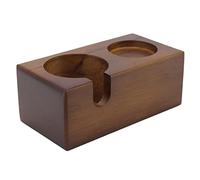 Support Tamper Café En Bois, Porte Tamper Café En Hêtre 178x94x72mm, Station Tamping Durable et Esthétique - Design Élégant, Stable Sans Vibrations, Pratique pour Amateurs de Caf (Brun)