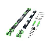 Support Tampon Bidirectionnel for Porte Coulissante Extrêmement Étroite | Modèle GH-208, for porte vitrée, rail en aluminium, suspendu par le haut, tampon bidirectionnel
