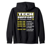 Support Technique Liste des tarifs horaires Tarifs informatiques Amusants Sweat à Capuche