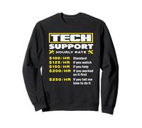 Support Technique Liste des tarifs horaires Tarifs informatiques Amusants Sweatshirt