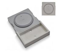 Support Télécommande compatible Somfy AMY IO - Blanc | Avec Cache Arrière Élégant | Installation Facile et Sécurisée | Fixation Murale Adhésif | Made in France