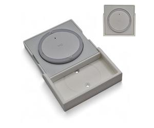 Support Télécommande compatible Somfy AMY IO - Blanc | Avec Cache Arrière Élégant | Installation Facile et Sécurisée | Fixation Murale Adhésif | Made in France