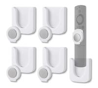 Support Telecommande Mural Magnétique 4 Pièces, Porte Telecommande Adhésif Puissant Sans Perçage pour TV, Climatiseur, Ventilateur, Rangement Telecommande Pratique pour Maison et Bureau, Blanc