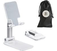 Support Téléphone Bureau Réglable Pliable Avec Pochette - Support De Tablette - Support De Téléphone Portable Bureau Compatible Avec Samsung Ipad Mini Iphone Huawei Tous Les Smartphones(Q492)