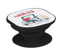 Support Téléphone Extensible - Architecte Les Vrais Héros Maison Métier - Poignée Grip de Maintien et Stand Vidéo pour Smartphone Compatible Tous Modèles Imprimé en France