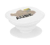 Support Téléphone Extensible - Aube 10 Département Troyes Carte Ancienne France - Poignée Grip de Maintien et Stand Vidéo pour Smartphone Compatible Tous Modèles Imprimé en France