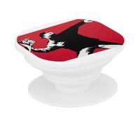 Support Téléphone Extensible - Banksy Rage The Flower Thrower Street Art Graffiti Rouge - Poignée Grip de Maintien et Stand Vidéo pour Smartphone Compatible Tous Modèles Imprimé en France
