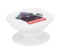 Support Téléphone Extensible - Buy Bitcoin Crypto Currency Trading Blockchain Finance Business Bitcoin Humour Meme Man - Poignée Grip de Maintien et Stand Vidéo pour Smartphone Compatible Tous