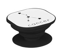 Support Téléphone Extensible - Cancer Etoile Signe Astrologie Constellation Minimaliste - Poignée Grip de Maintien et Stand Vidéo pour Smartphone Compatible Tous Modèles Imprimé en France