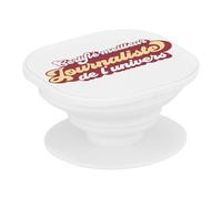 Support Téléphone Extensible - Certifié Meilleur Journaliste de l'univers Journal Ecrivain Media Reporteur - Poignée Grip de Maintien et Stand Vidéo pour Smartphone Compatible Tous Modèles Imprimé en