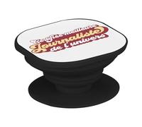 Support Téléphone Extensible - Certifiée Meilleure Journaliste de l'univers Journal Ecrivain Media Reporteur - Poignée Grip de Maintien et Stand Vidéo pour Smartphone Compatible Tous Modèles Imprimé