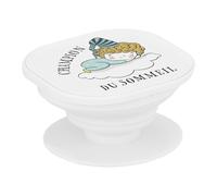 Support Téléphone Extensible - Champion du Sommeil Dessin Original Mignon Bébé - Poignée Grip de Maintien et Stand Vidéo pour Smartphone Compatible Tous Modèles Imprimé en France