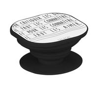 Support Téléphone Extensible - Coluche Citations Célèbres pour Critiquer Les Gens il Faut Les Connaître - Poignée Grip de Maintien et Stand Vidéo pour Smartphone Compatible Tous Modèles Imprimé en