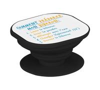 Support Téléphone Extensible - Comment Préparer Un Biberon Papa Maman Blague - Poignée Grip de Maintien et Stand Vidéo pour Smartphone Compatible Tous Modèles Imprimé en France