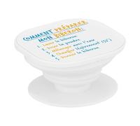 Support Téléphone Extensible - Comment Préparer Un Biberon Papa Maman Blague - Poignée Grip de Maintien et Stand Vidéo pour Smartphone Compatible Tous Modèles Imprimé en France