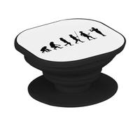 Support Téléphone Extensible - Evolution Flute Traversière Musique Instrument Musicien - Poignée Grip de Maintien et Stand Vidéo pour Smartphone Compatible Tous Modèles Imprimé en France