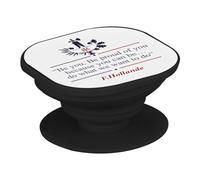 Support Téléphone Extensible - François Hollande Discours en Anglais Humour Politique - Poignée Grip de Maintien et Stand Vidéo pour Smartphone Compatible Tous Modèles Imprimé en France