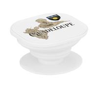 Support Téléphone Extensible - Guadeloupe 971 Département Ile Carte Ancienne Rare - Poignée Grip de Maintien et Stand Vidéo pour Smartphone Compatible Tous Modèles Imprimé en France