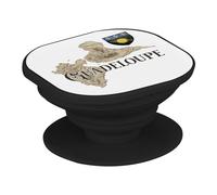 Support Téléphone Extensible - Guadeloupe 971 Département Ile Carte Ancienne Rare - Poignée Grip de Maintien et Stand Vidéo pour Smartphone Compatible Tous Modèles Imprimé en France