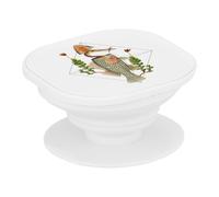 Support Téléphone Extensible - Héron caché dans Un Poisson Collage Art Surréalisme - Poignée Grip de Maintien et Stand Vidéo pour Smartphone Compatible Tous Modèles Imprimé en France