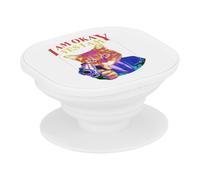 Support Téléphone Extensible - I am Okay Yes I Am Chat Pistolet Collage Vintage Illustration Art Humour Parodie Animal - Poignée Grip de Maintien et Stand Vidéo pour Smartphone Compatible Tous