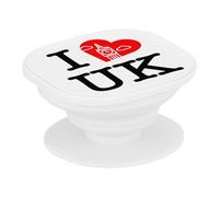 Support Téléphone Extensible - I Love UK Voyage Royaume Uni Angleterre Big Ben - Poignée Grip de Maintien et Stand Vidéo pour Smartphone Compatible Tous Modèles Imprimé en France