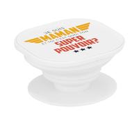 Support Téléphone Extensible - Je suis Maman, et toi C'est Quoi Ton Super Pouvoir ? - Poignée Grip de Maintien et Stand Vidéo pour Smartphone Compatible Tous Modèles Imprimé en France