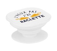 Support Téléphone Extensible - J'Peux Pas J'Ai Raclette Fromage Montagne Ski Savoie - Poignée Grip de Maintien et Stand Vidéo pour Smartphone Compatible Tous Modèles Imprimé en France