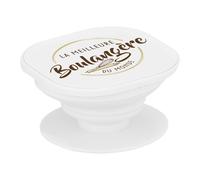 Support Téléphone Extensible - La Meilleure Boulangere du Monde Artisan Boulangerie Patisserie Pain - Poignée Grip de Maintien et Stand Vidéo pour Smartphone Compatible Tous Modèles Imprimé en France