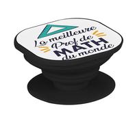 Support Téléphone Extensible - La Meilleure Prof de Math du Monde College Lycee Professeur - Poignée Grip de Maintien et Stand Vidéo pour Smartphone Compatible Tous Modèles Imprimé en France