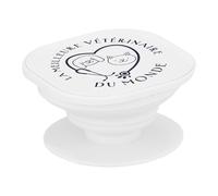 Support Téléphone Extensible - La Meilleure Vétérinaire du Monde Veto Animaux Docteur - Poignée Grip de Maintien et Stand Vidéo pour Smartphone Compatible Tous Modèles Imprimé en France