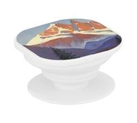 Support Téléphone Extensible - La Savoie Montagne France Affiche Poster Vintage Voyage Art Deco 30's - Poignée Grip de Maintien et Stand Vidéo pour Smartphone Compatible tous Modèles Imprimé en France