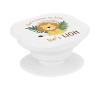 Support Téléphone Extensible - Liar Lion Drawing Illustration King of The Savannah - Poignée Grip de Maintien et Stand Vidéo pour Smartphone Compatible Tous Modèles Imprimé en France