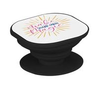 Support Téléphone Extensible - Make Your Own Magic Typographie Message Motivation Positivité - Poignée Grip de Maintien et Stand Vidéo pour Smartphone Compatible Tous Modèles Imprimé en France