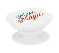 Support Téléphone Extensible - Make Your Own Magic Vintage 70's Retro Typo - Poignée Grip de Maintien et Stand Vidéo pour Smartphone Compatible Tous Modèles Imprimé en France