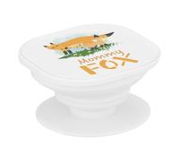 Support Téléphone Extensible - Mommy Fox and Her Baby Fox Drawing Illustration - Poignée Grip de Maintien et Stand Vidéo pour Smartphone Compatible Tous Modèles Imprimé en France