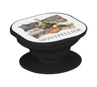 Support Téléphone Extensible - Montpellier Collage Ville France Sud Patrimoine - Poignée Grip de Maintien et Stand Vidéo pour Smartphone Compatible Tous Modèles Imprimé en France