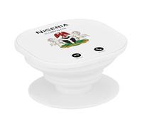 Support Téléphone Extensible - Nigeria is Callling Me Coat of Arms History - Poignée Grip de Maintien et Stand Vidéo pour Smartphone Compatible Tous Modèles Imprimé en France